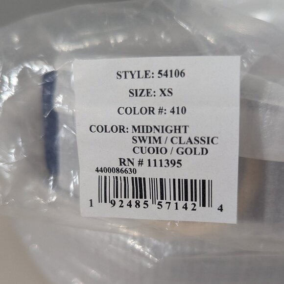 Tory Burch Reversible Logo WIDE 1 1/2" Belt Blue Brown - Picture 6 of 7